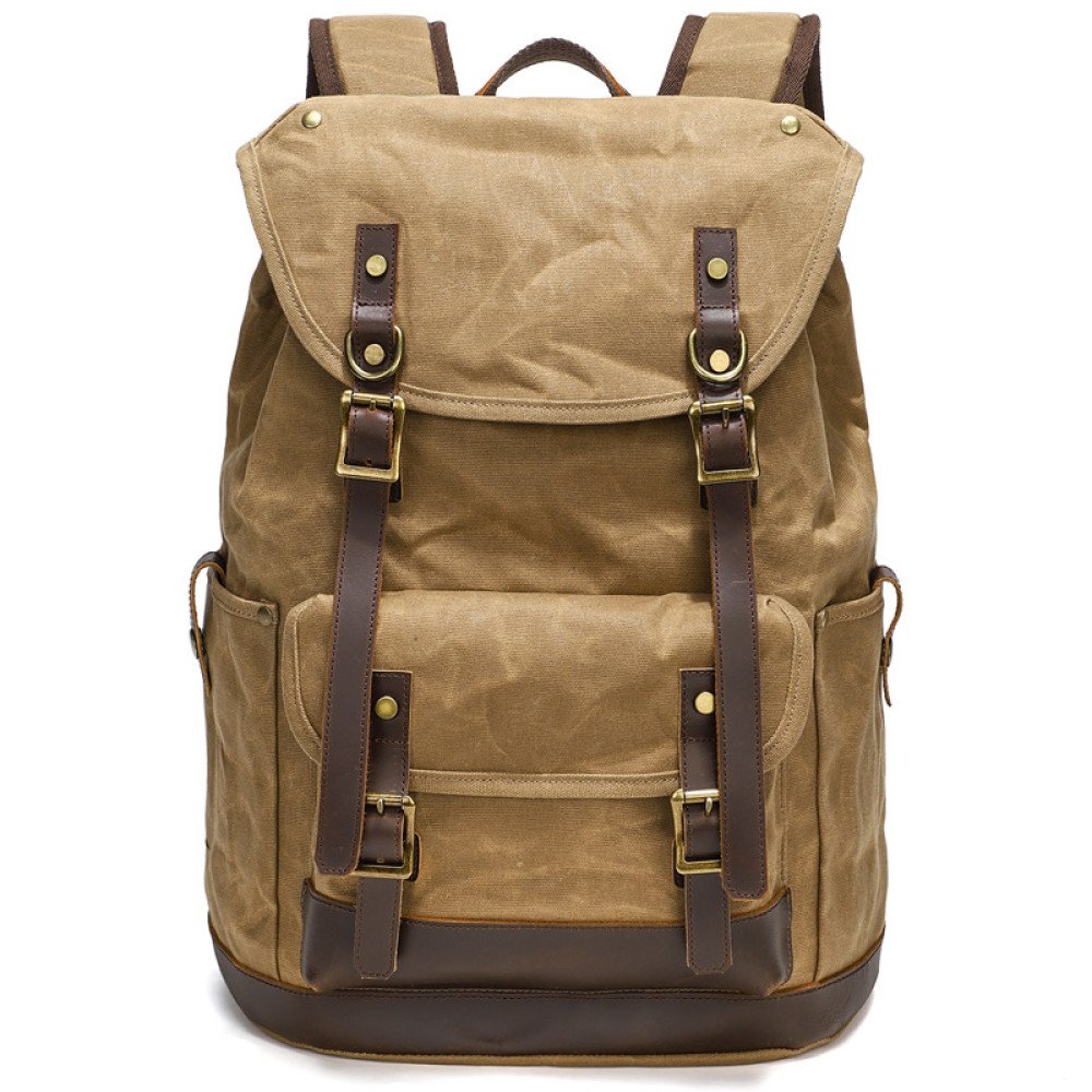 waxed canvas backpack