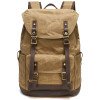 Waterproof waxed canvas backpack travel 16 inch laptop backpack