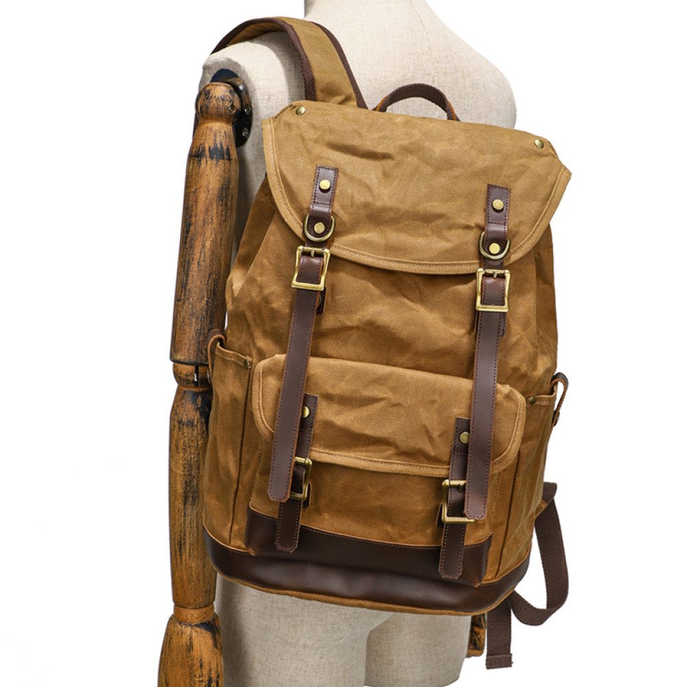 waxed canvas backpack