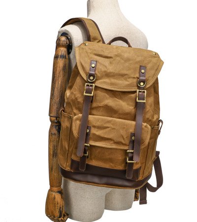 waxed canvas backpack