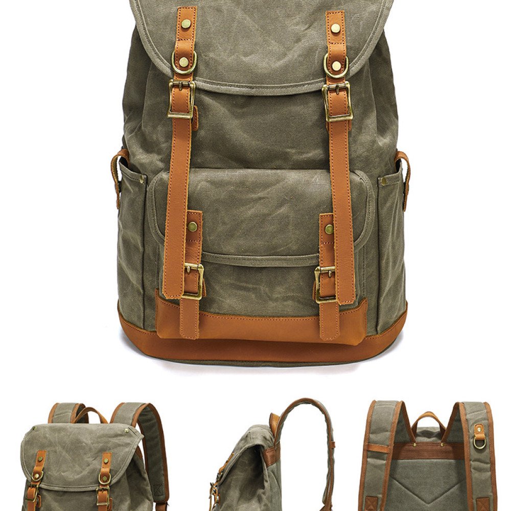 waxed canvas backpack