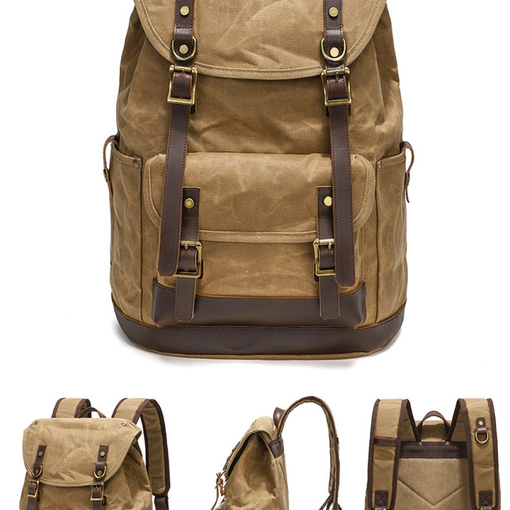 waxed canvas backpack