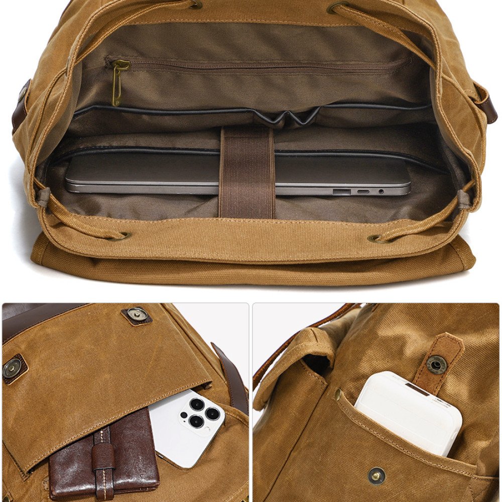 waxed canvas backpack