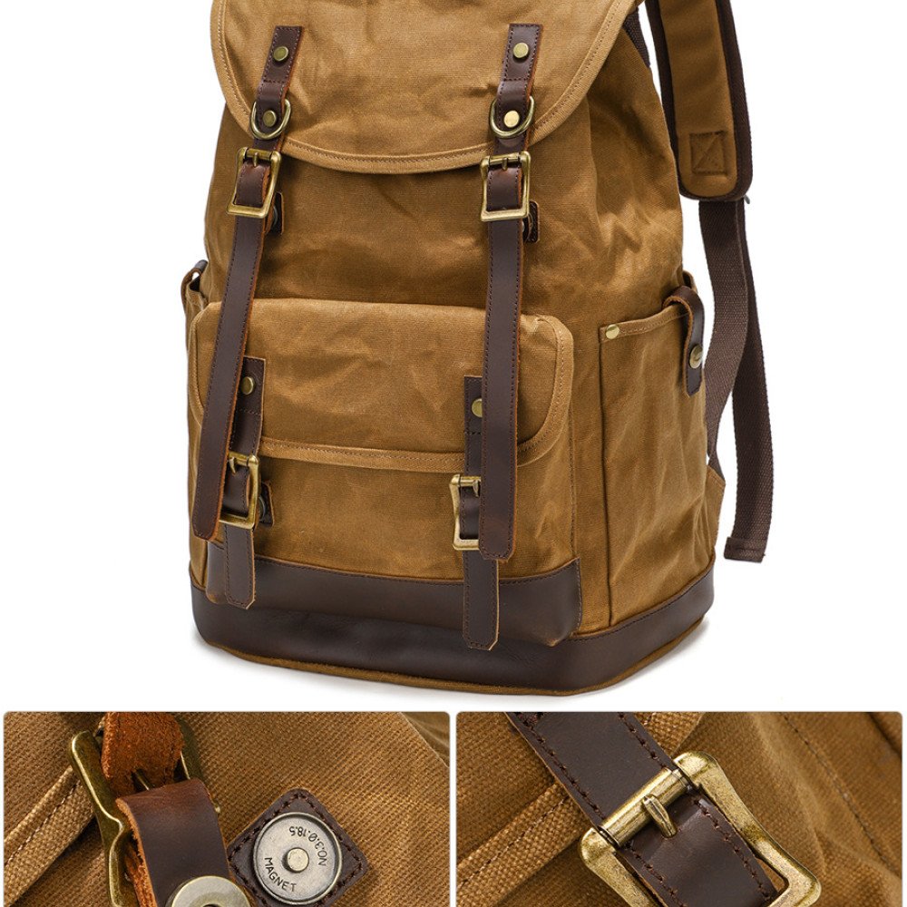waxed canvas backpack