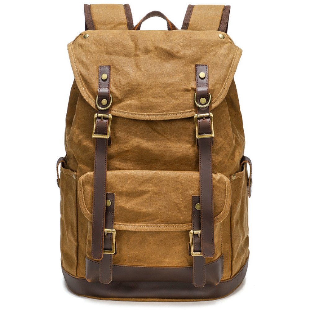 waxed canvas backpack