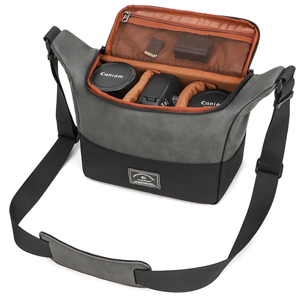 Portable shoulder camera bag purse power bank earphone storage crossbody bag