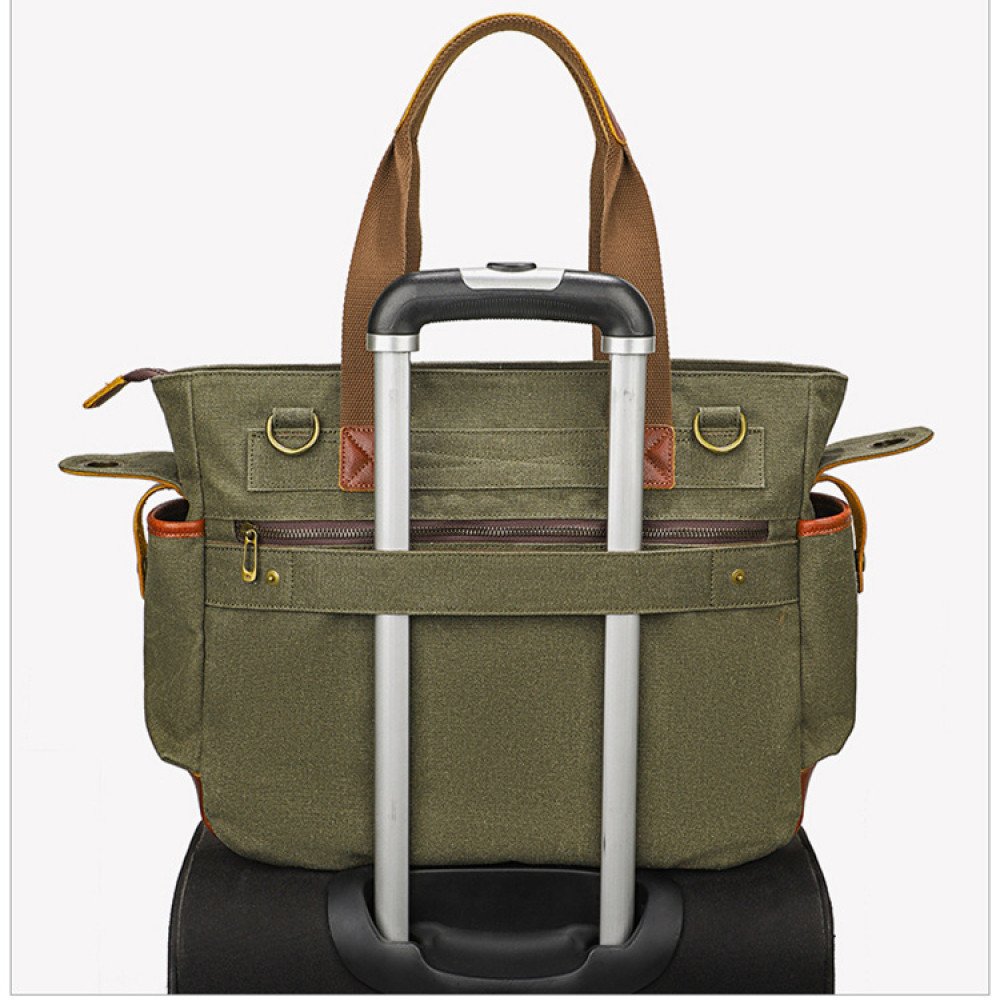 Canvas shoulder bag mens canvas tote bag 15 inch canvas computer bag