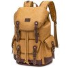 Large canvas backpack mens waxed canvas leather backpack vintage bag laptop 16 inch