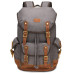 Large canvas backpack mens waxed canvas leather backpack vintage bag laptop 16 inch