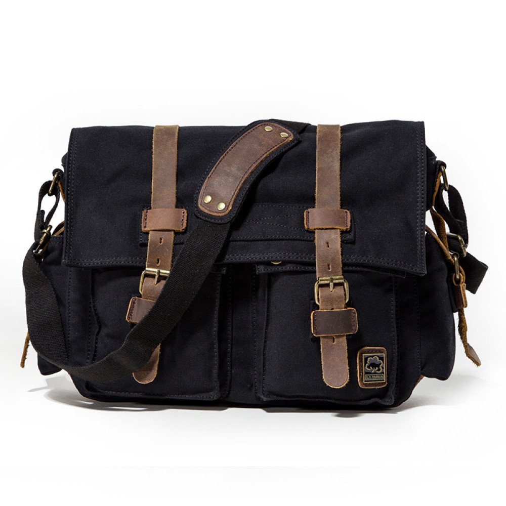 Canvas messenger bag men's vintage canvas cross shoulder bag