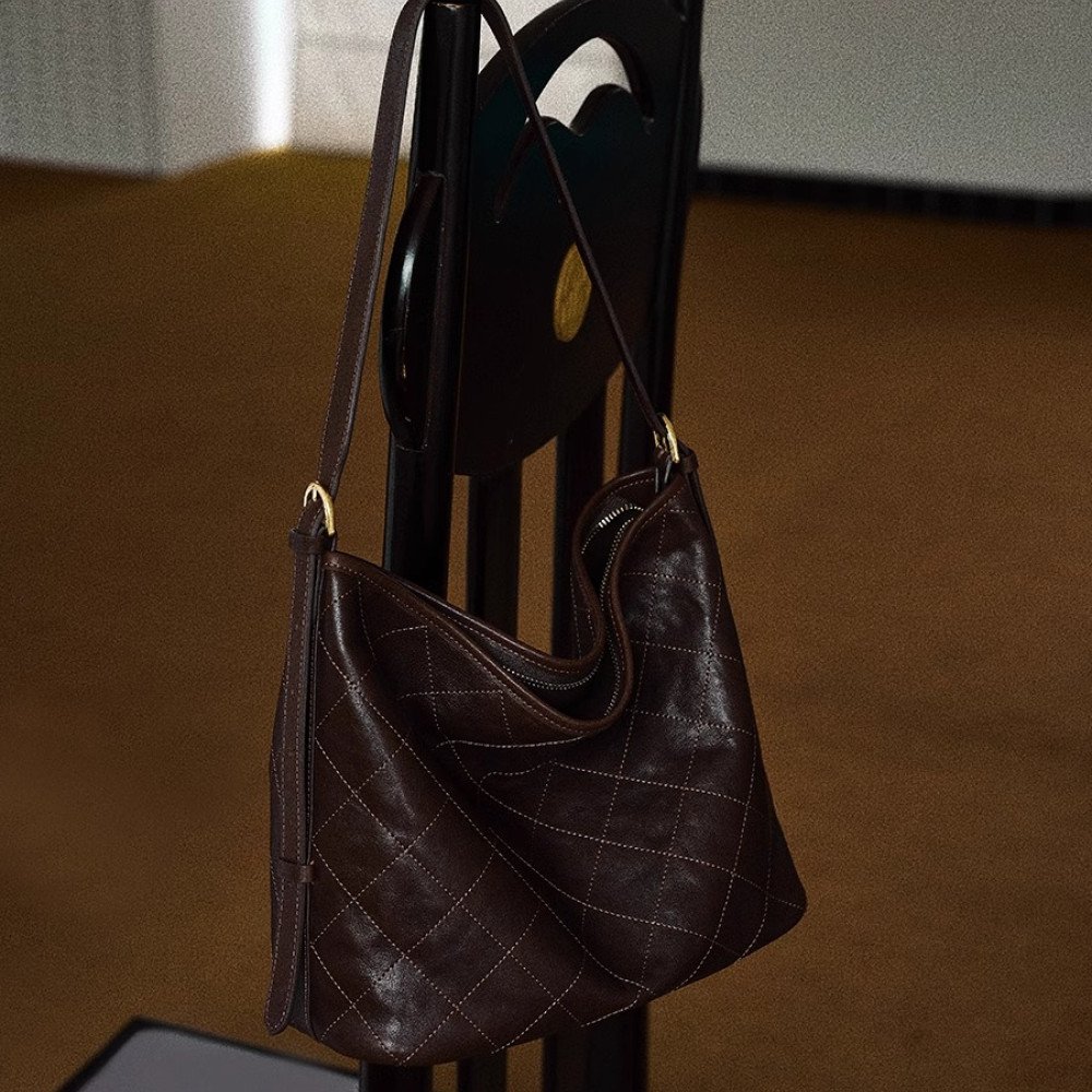 Womens tote leather shoulder bag black handbag