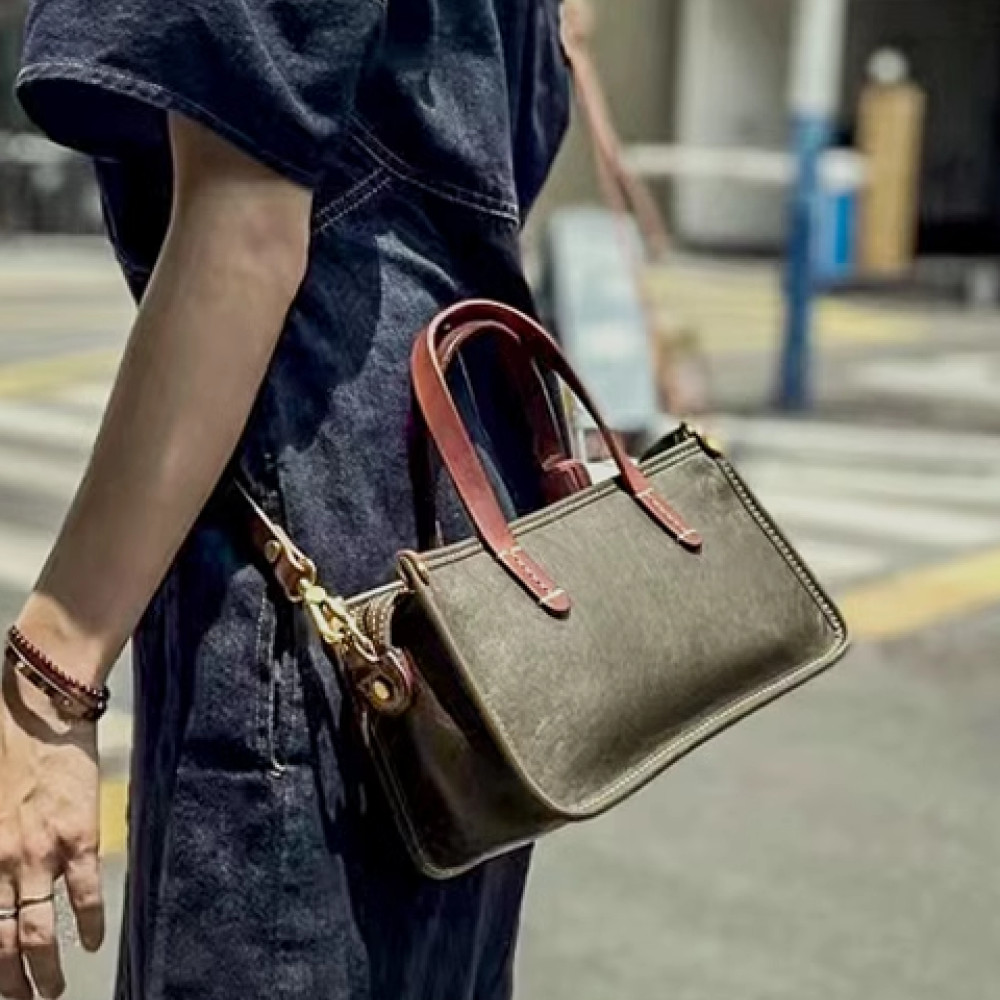 Vintage messenger bag leather crossbody bags for women