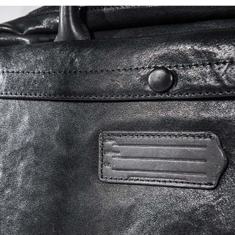 Business leather briefcase black mens briefcase