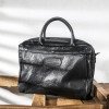 Business leather briefcase black mens briefcase