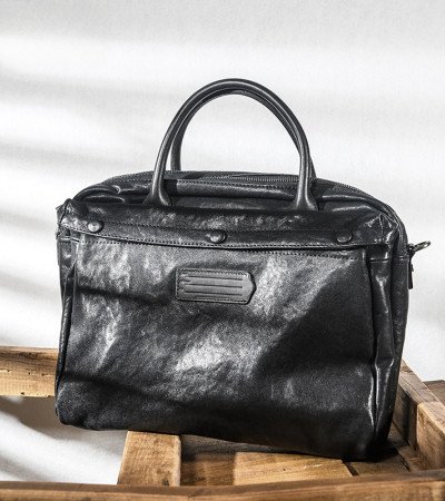 Business leather briefcase black mens briefcase