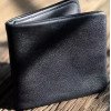 Pocket wallet mens leather money bag black online wallet