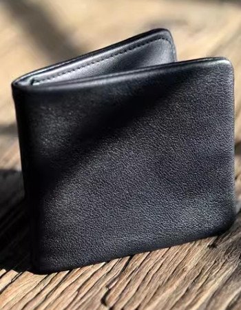 Pocket wallet mens leather money bag black online wallet