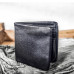Pocket wallet mens leather money bag black online wallet