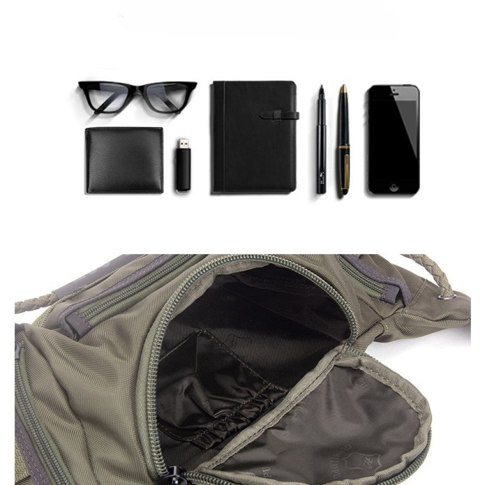 Mens bum bag nylon waist bag bike black army green