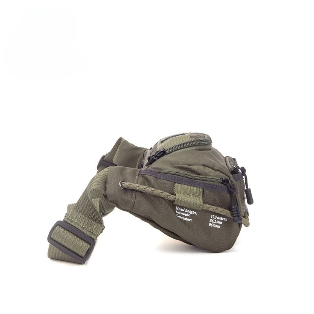 Mens bum bag nylon waist bag bike black army green