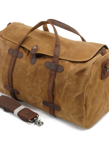 Waxed canvas weekender bag large canvas leather duffle bag