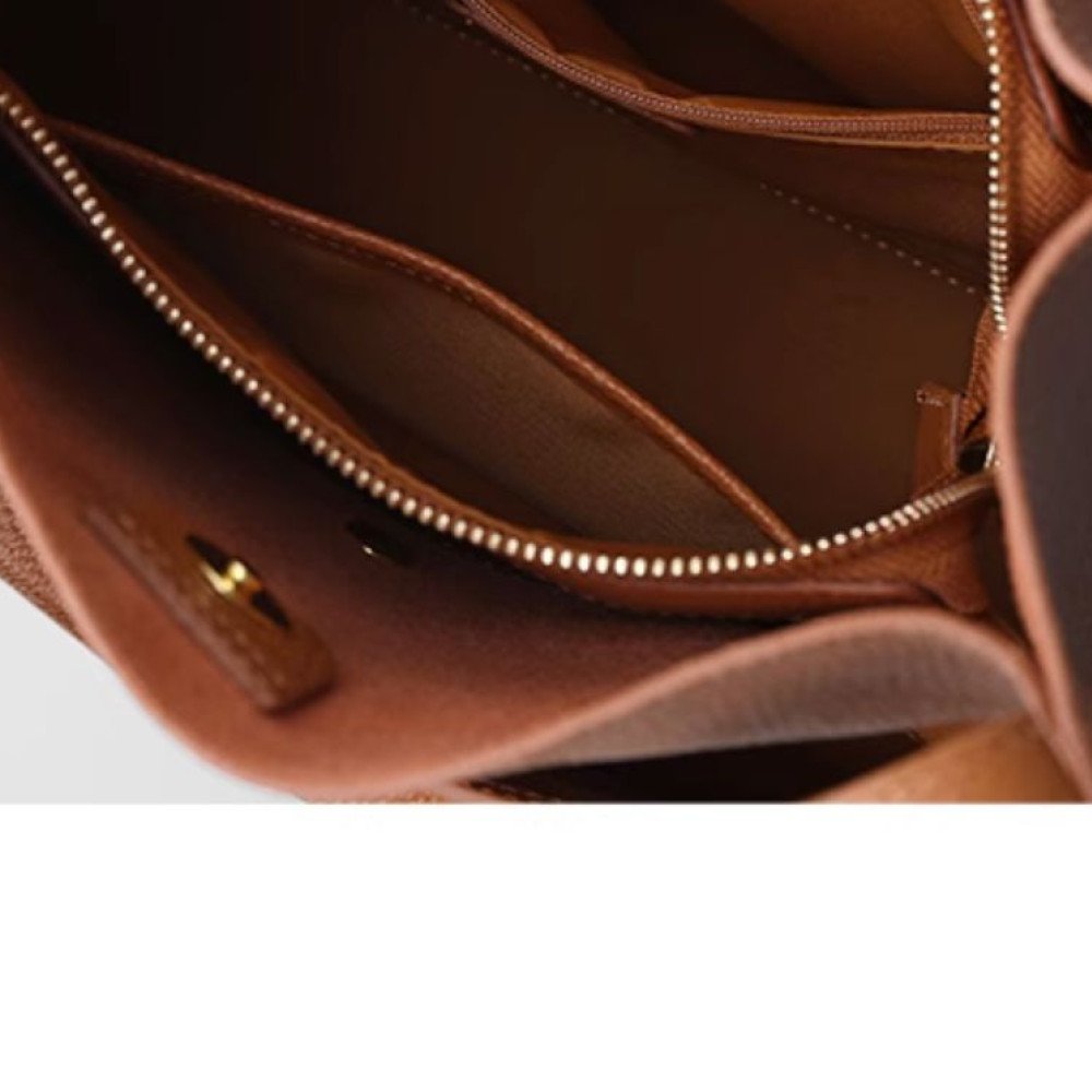 Leather work tote genuine leather handbags for women