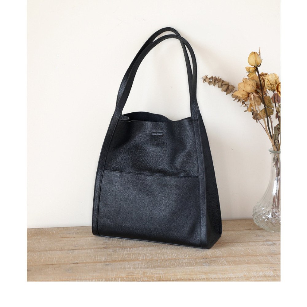 Leather work tote genuine leather handbags for women