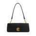 White shoulder bag black leather crossbody bag for women