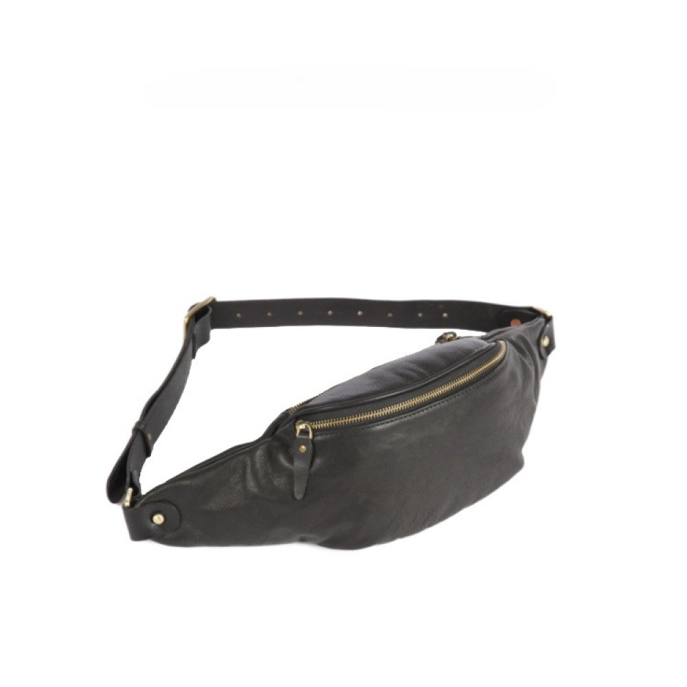 Moon bag leather waist bag for men belt bag womens