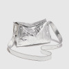Crossbody bags for women silver leather cross bag