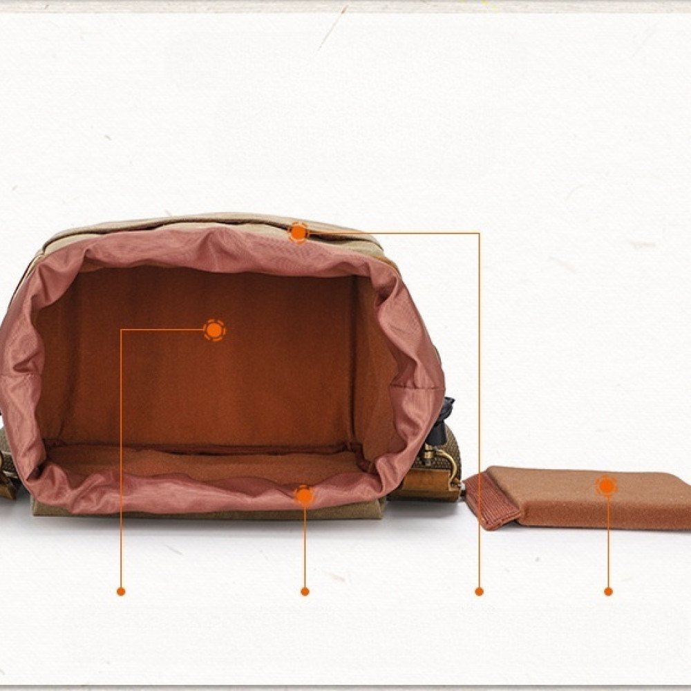 Waxed canvas camera bag mini crossbody purse waterproof