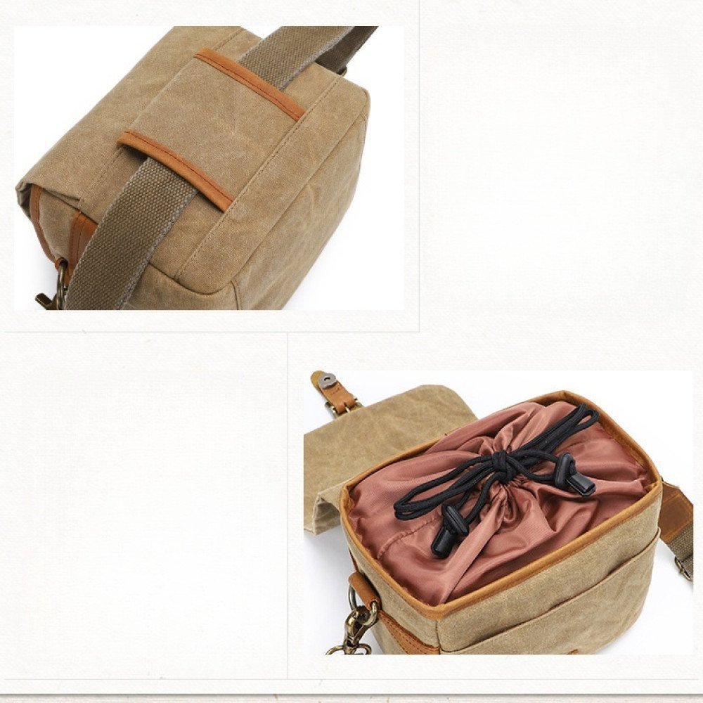 Waxed canvas camera bag mini crossbody purse waterproof Waxed canvas camera bag mini crossbody purse waterproof
