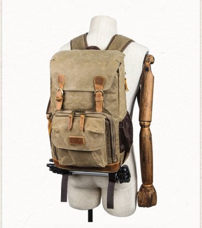 Canvas camera backpack waterproof 15 inch laptop backpack computer bag