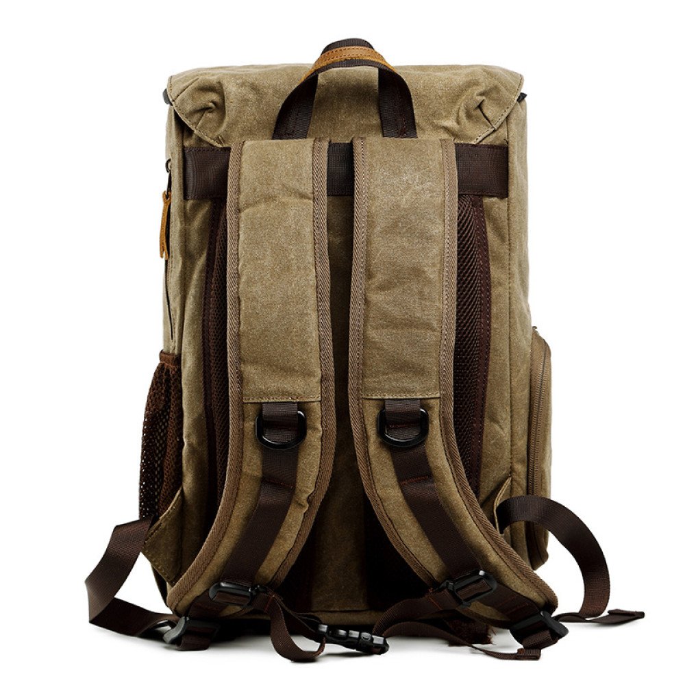 Canvas camera backpack waterproof 15 inch laptop backpack computer bag