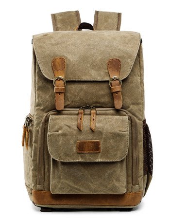 Canvas camera backpack waterproof 15 inch laptop backpack computer bag