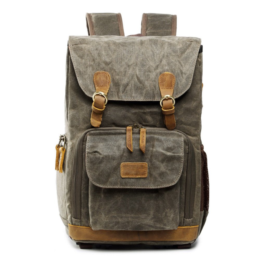 Canvas camera backpack waterproof 15 inch laptop backpack computer bag