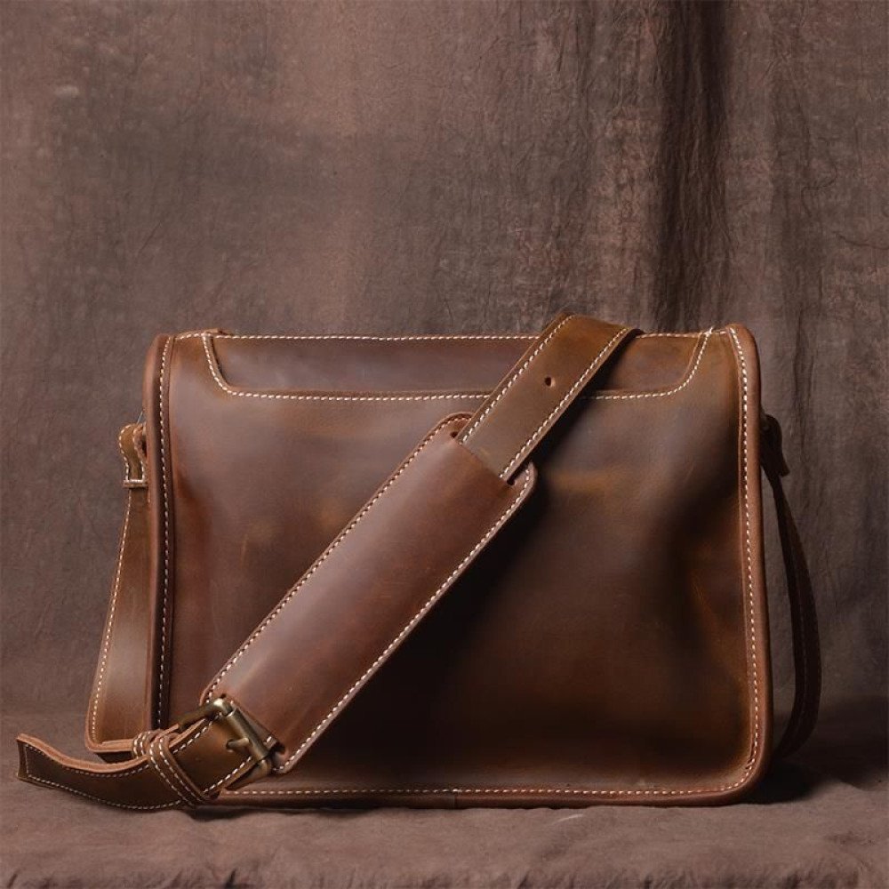 Leather crossbody genuine leather messenger bag vintage