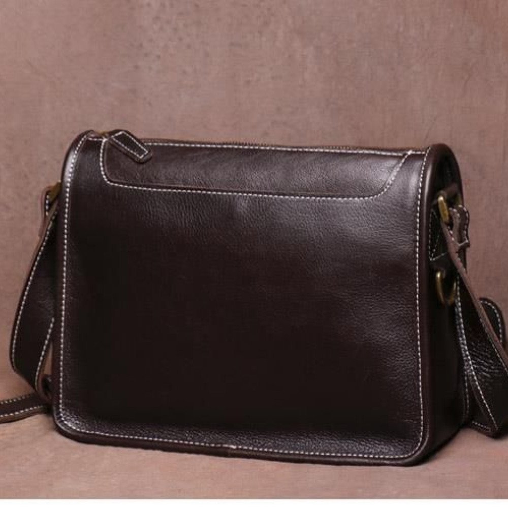 Leather crossbody genuine leather messenger bag vintage