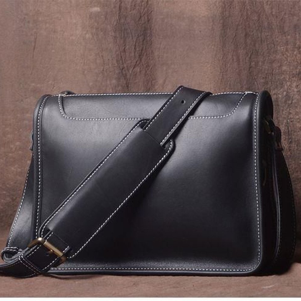 Leather crossbody genuine leather messenger bag vintage