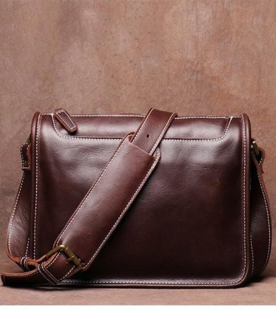 Leather crossbody genuine leather messenger bag vintage