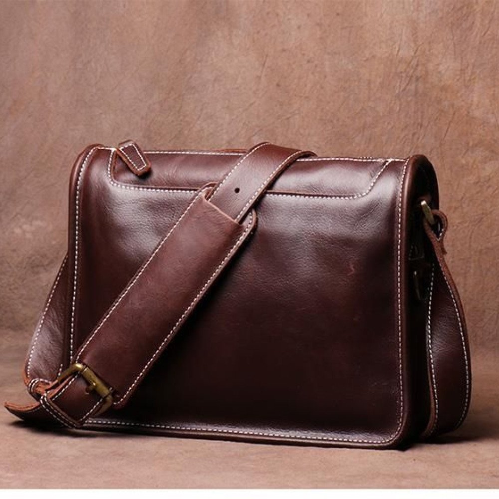 Leather crossbody genuine leather messenger bag vintage