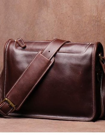 Leather crossbody genuine leather messenger bag vintage