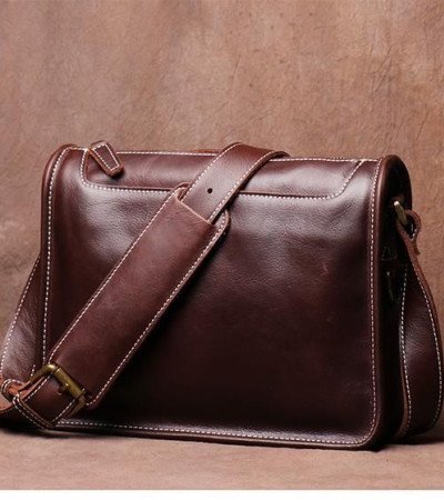 Leather crossbody genuine leather messenger bag vintage