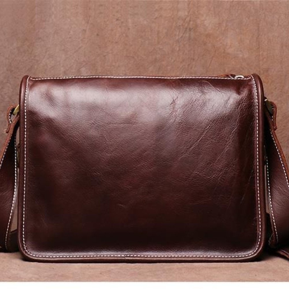 Leather crossbody genuine leather messenger bag vintage