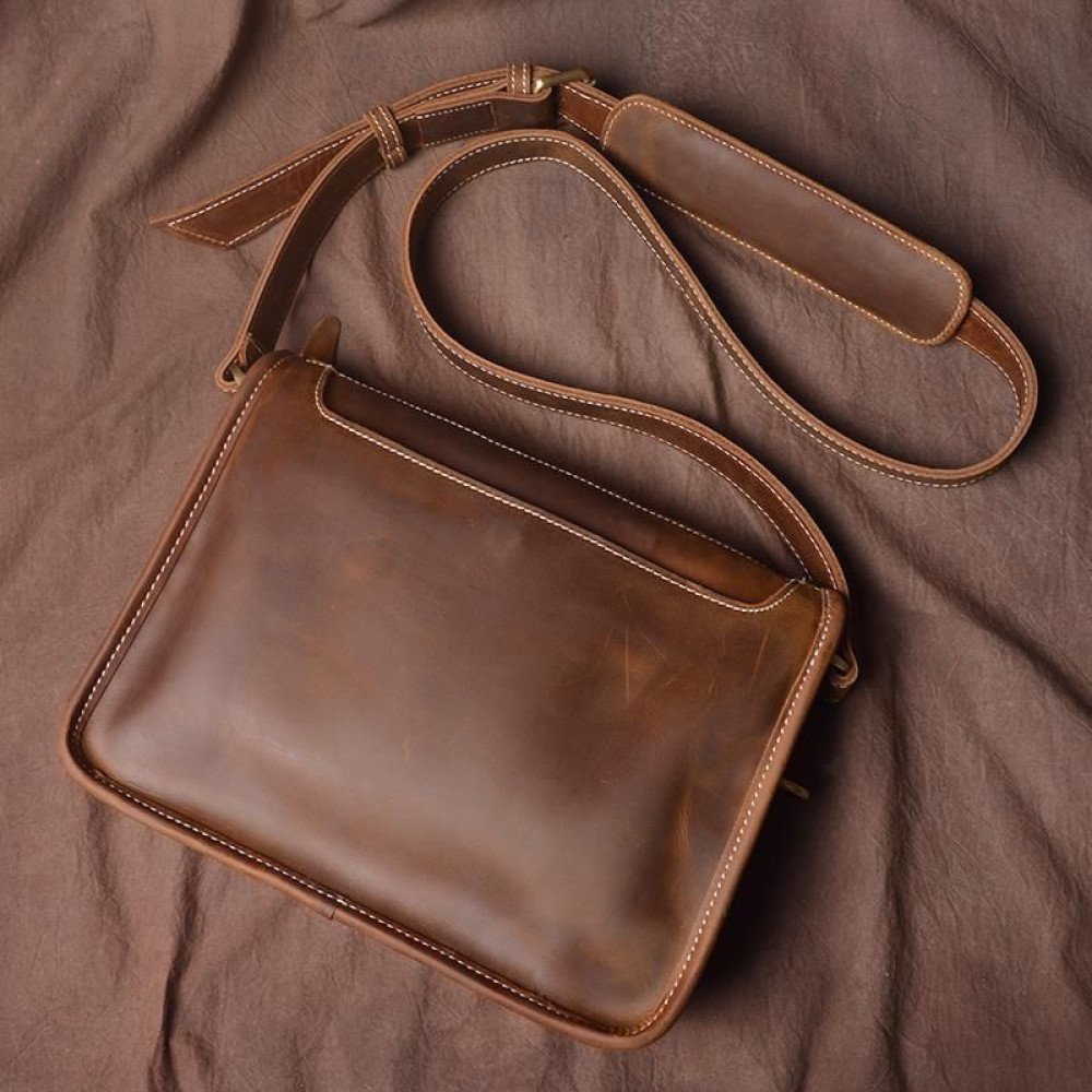 Leather crossbody genuine leather messenger bag vintage
