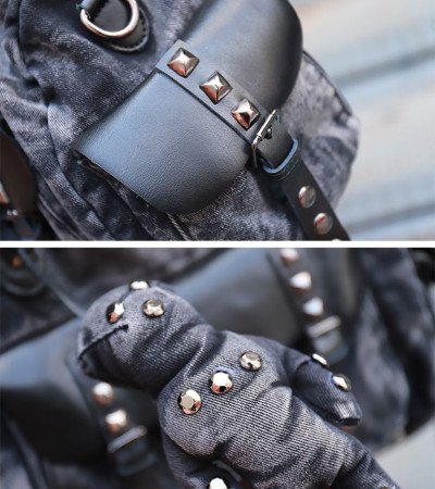Rivet personalised denim bag cross body jean purse