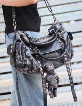 Rivet personalised denim bag cross body jean purse
