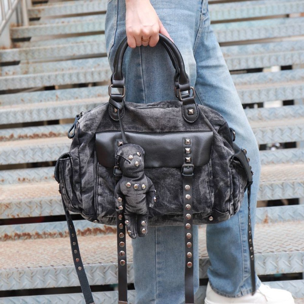 Rivet personalised denim bag cross body jean purse