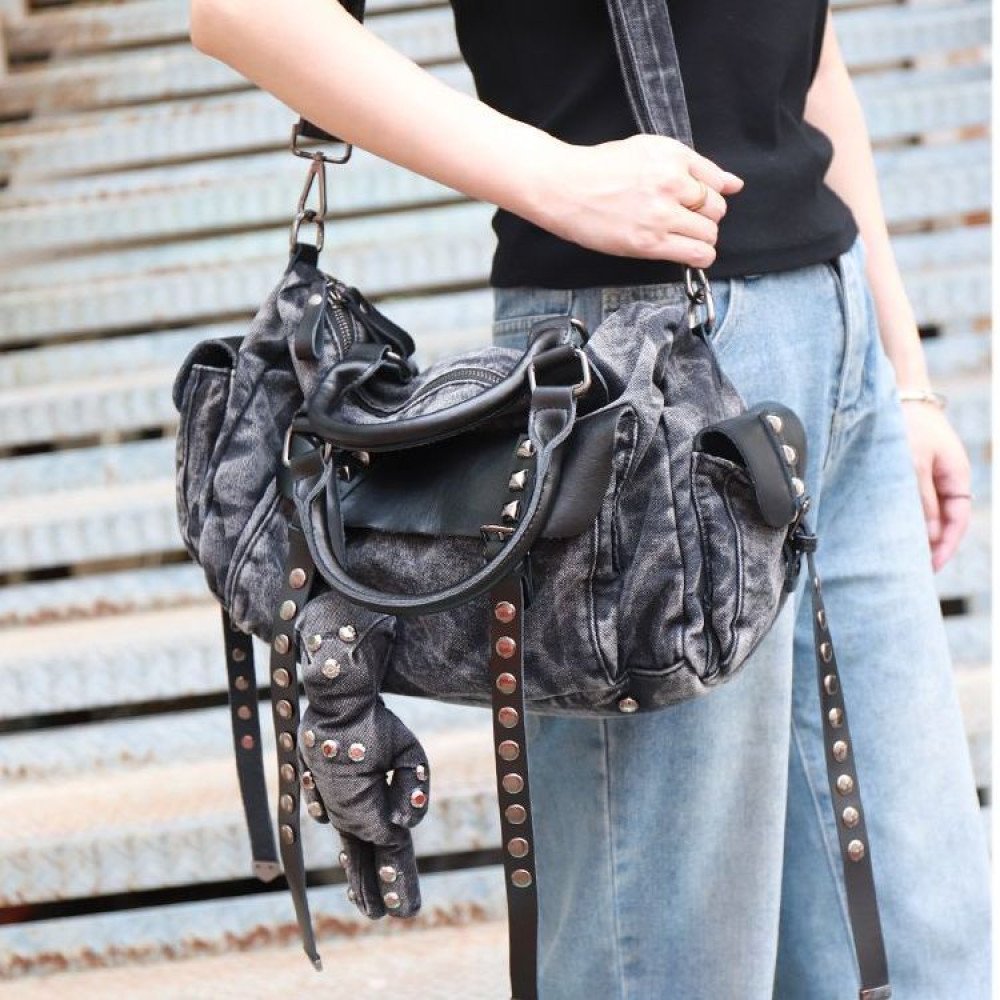 Rivet personalised denim bag cross body jean purse