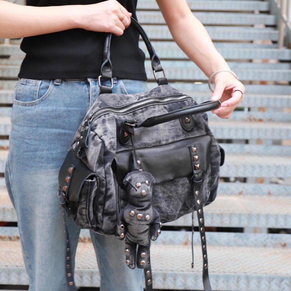 Rivet personalised denim bag cross body jean purse
